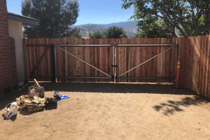 wood fencing backyard