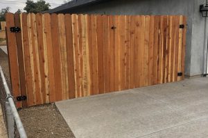 wood fencing front